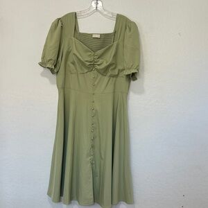 Belle Poque Puff Short Sleeve Cottagecore Dress Vintage 1950s Party Swing 2XL